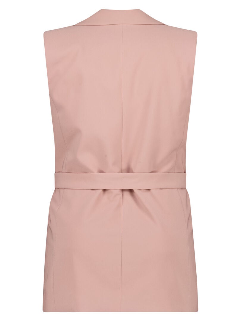 Gilet Sans Manches Mauve Perlé Argenté - Style Hippie Bohème - Taille M - Occasion Très Bon État