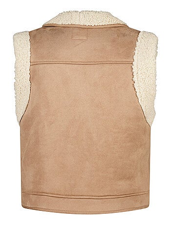 MS MODE Gilet sans manches Gilet avec doublure teddy