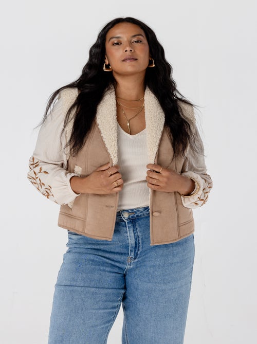 MS MODE Gilet sans manches Gilet avec doublure teddy - Kiabi