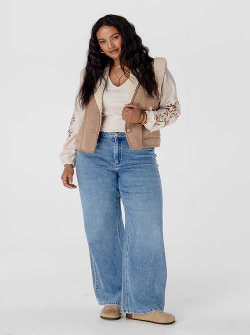 MS MODE Gilet sans manches Gilet avec doublure teddy - Kiabi