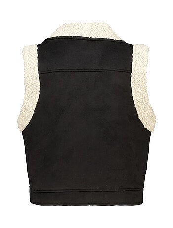 MS MODE Gilet sans manches Gilet avec doublure teddy