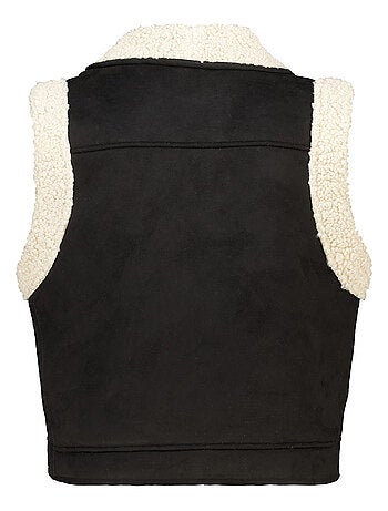 MS MODE Gilet sans manches Gilet avec doublure teddy