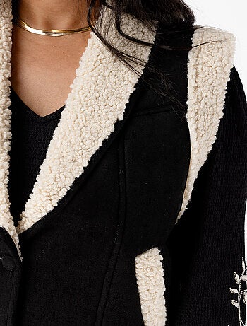 MS MODE Gilet sans manches Gilet avec doublure teddy