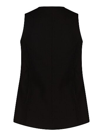 MS MODE Gilet sans manches Gilet avec fermeture à boutons