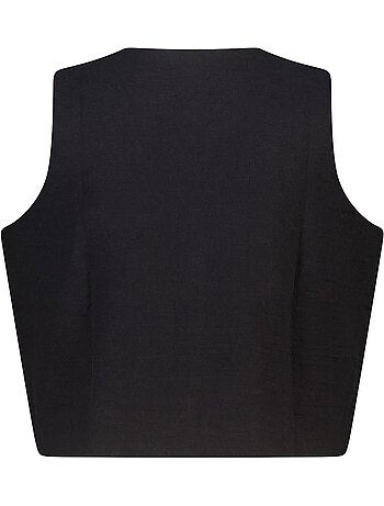 MS MODE Gilet sans manches Gilet court avec broderie