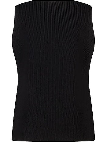 MS MODE Gilet sans manches Gilet en maille avec fermeture à boutons