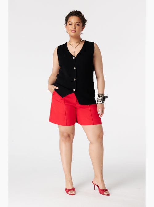 MS MODE Gilet sans manches Gilet en maille avec fermeture à boutons - Kiabi