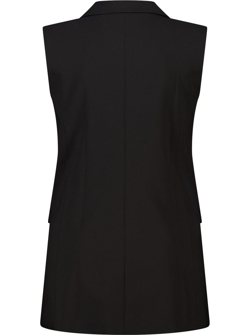 Ms Mode Gilet Sans Manches gilet long à fermeture boutonnée Noir - Kiabi