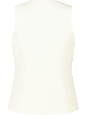 MS MODE Gilet sans manches Gilet long avec boutons dorés