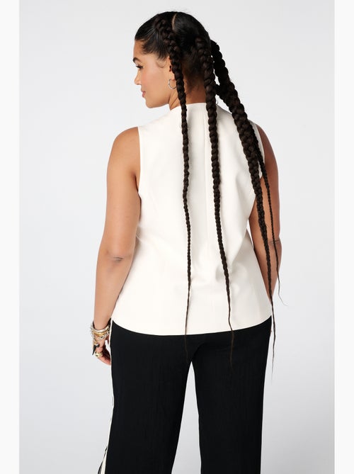 MS MODE Gilet sans manches Gilet long avec boutons dorés - Kiabi