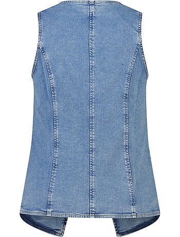 MS MODE Gilet sans manches Gilet long en denim