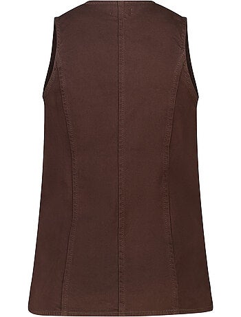 MS MODE Gilet sans manches Gilet long en denim