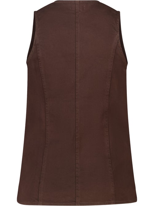 MS MODE Gilet sans manches Gilet long en denim - Kiabi