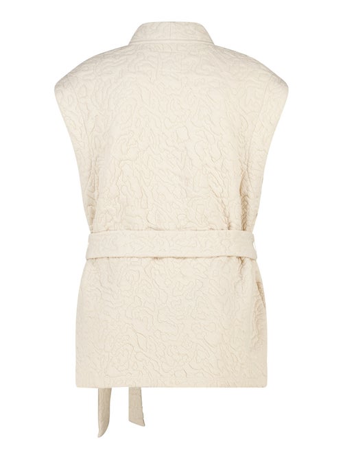 MS MODE Gilet sans manches Gilet mi-long avec ceinture à nouer - Kiabi