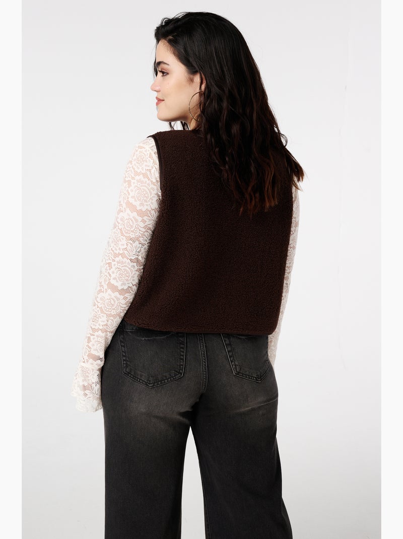 Chemise Marron à Manches Ballon ACNE Jeans - Taille M - Occasion Très Bon État
