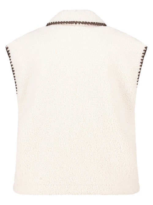 MS MODE Gilet sans manches Gilet Teddy avec surpiqûres décoratives - Kiabi