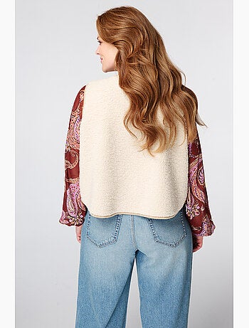 Ms Mode Gilet Sans Manches gilet teddy
