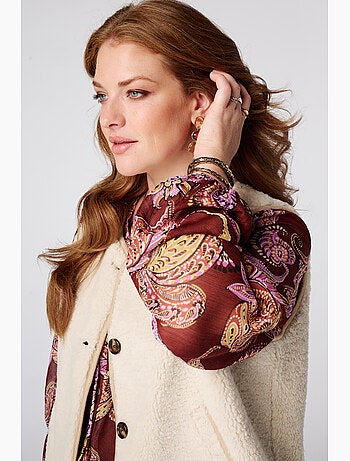 Ms Mode Gilet Sans Manches gilet teddy