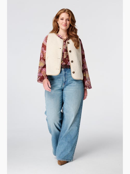Ms Mode Gilet Sans Manches gilet teddy - Kiabi Ms Mode Gilet Sans Manches gilet teddy - Kiabi