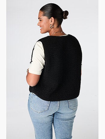 Ms Mode Gilet Sans Manches gilet teddy