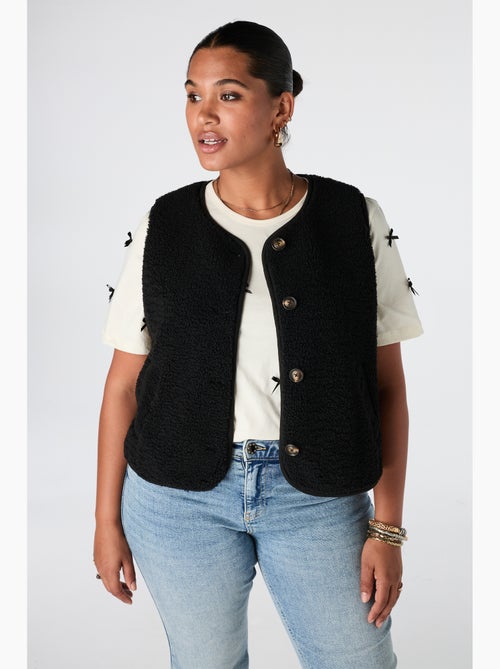 Ms Mode Gilet Sans Manches gilet teddy - Kiabi