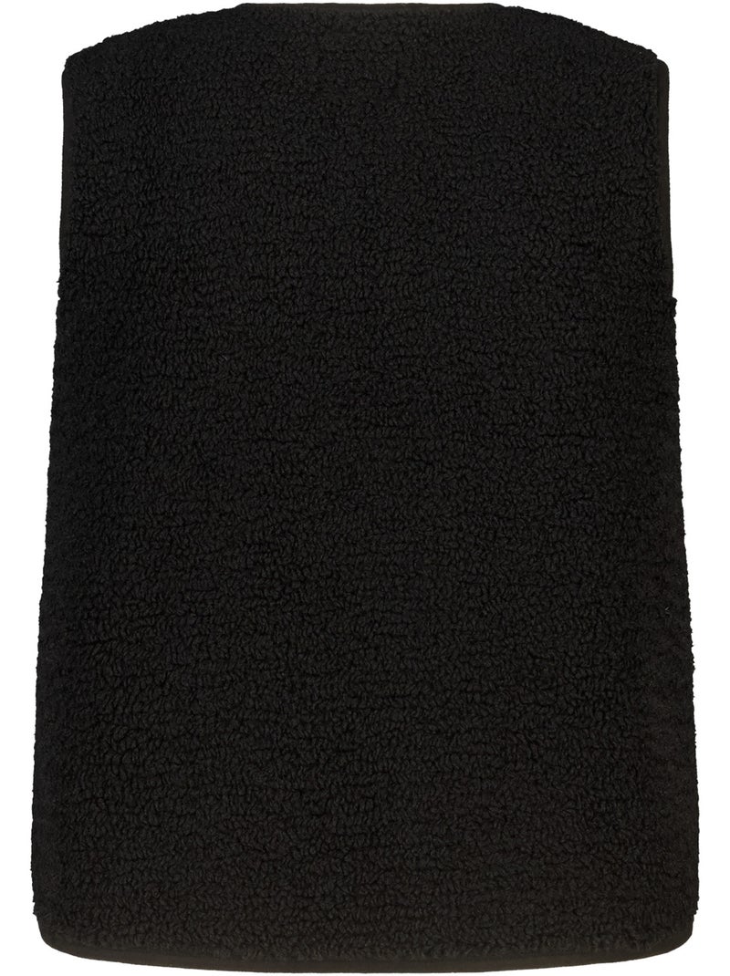 Ms Mode Gilet Sans Manches gilet teddy Noir - Kiabi