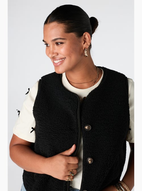 Ms Mode Gilet Sans Manches gilet teddy - Kiabi