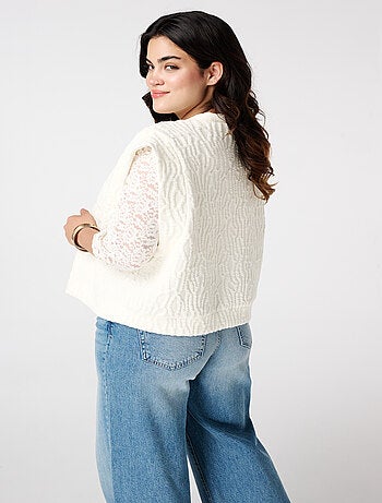 MS MODE Gilet sans manches Gilet texturé