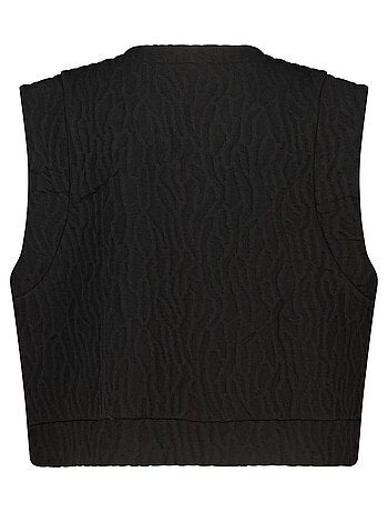 MS MODE Gilet sans manches Gilet texturé