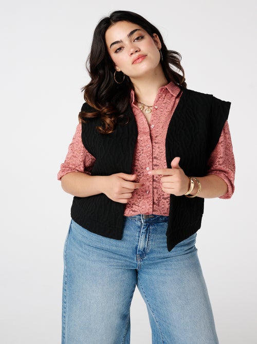 MS MODE Gilet sans manches Gilet texturé - Kiabi