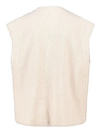 MS MODE Gilet sans manches Veste sans manches Teddy