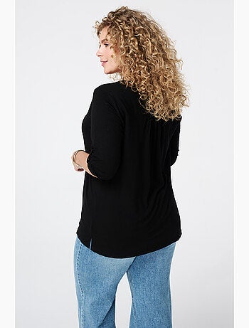 Ms mode haut col en v avec boutons
