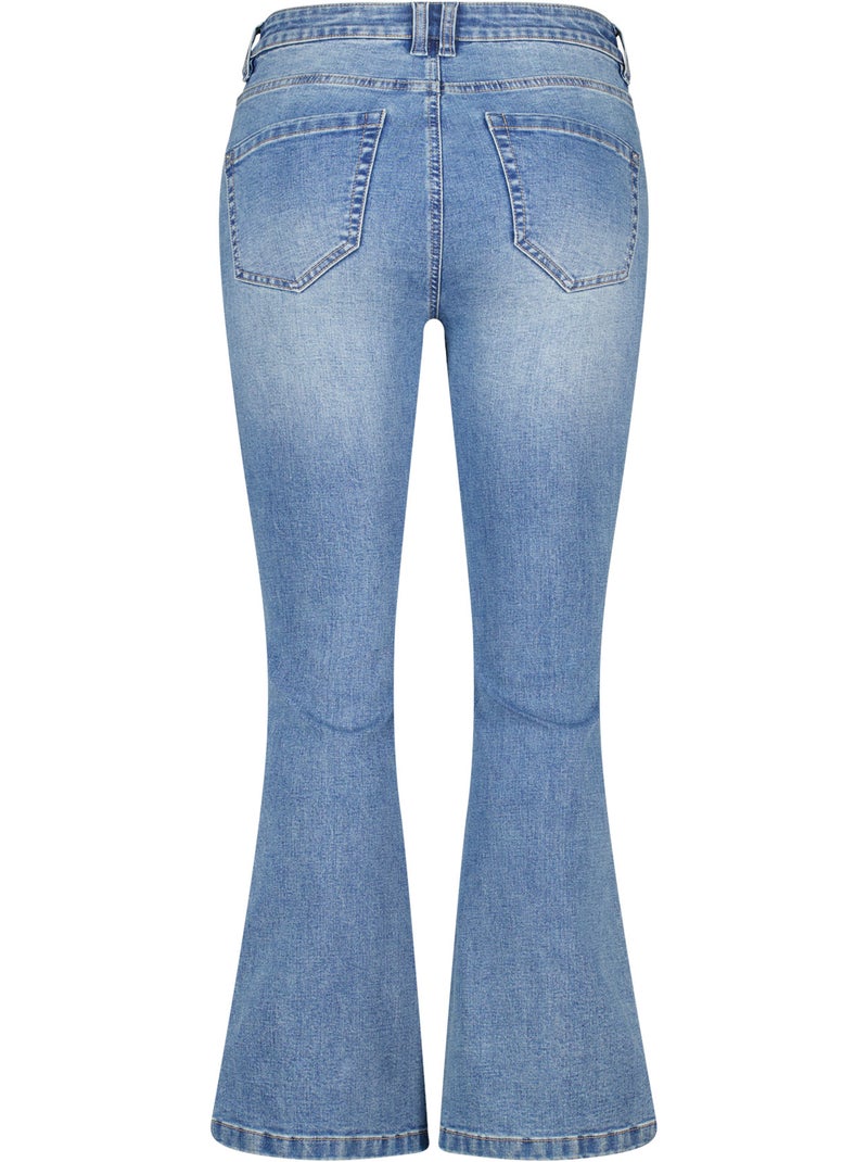 Ms mode jean à jambe évasée jasmin Bleu denim - Kiabi