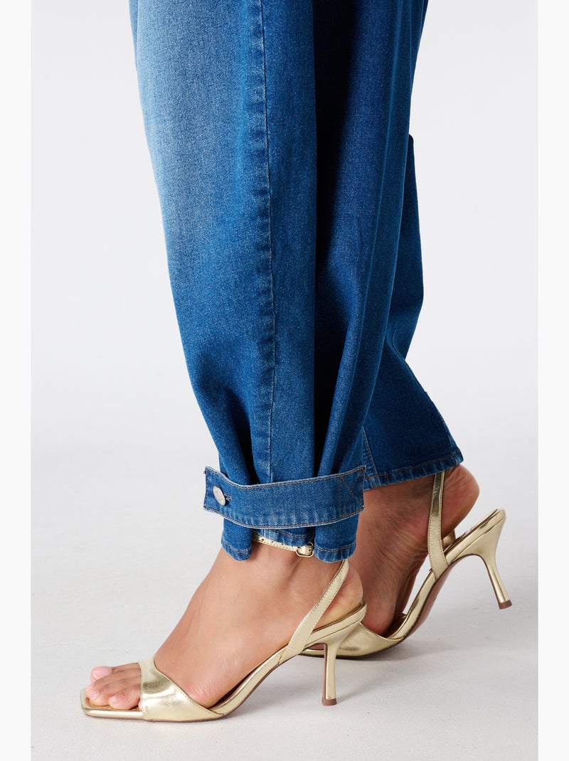 Ms mode jean barrel avec boucles Bleu denim - Kiabi