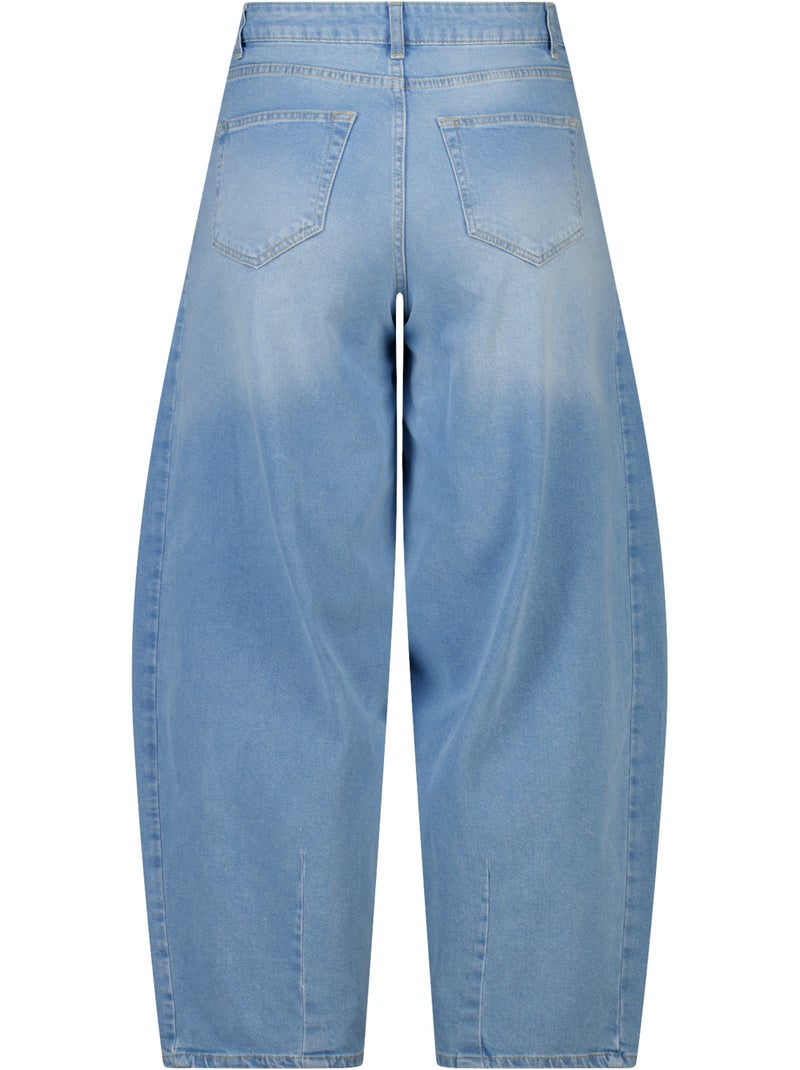 Ms mode jean barrel avec clous Bleu denim - Kiabi