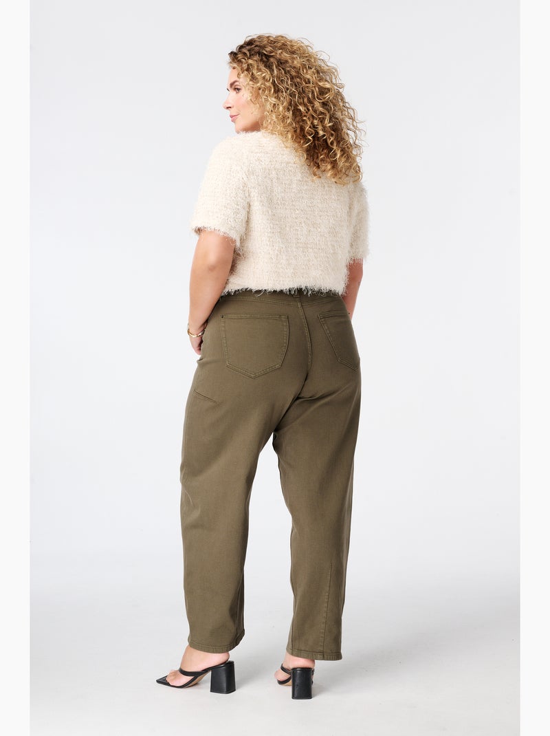 Ms mode jean barrel Kaki - Kiabi