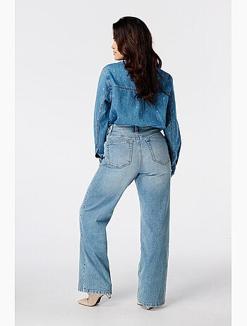 Ms mode jean droit avec clous