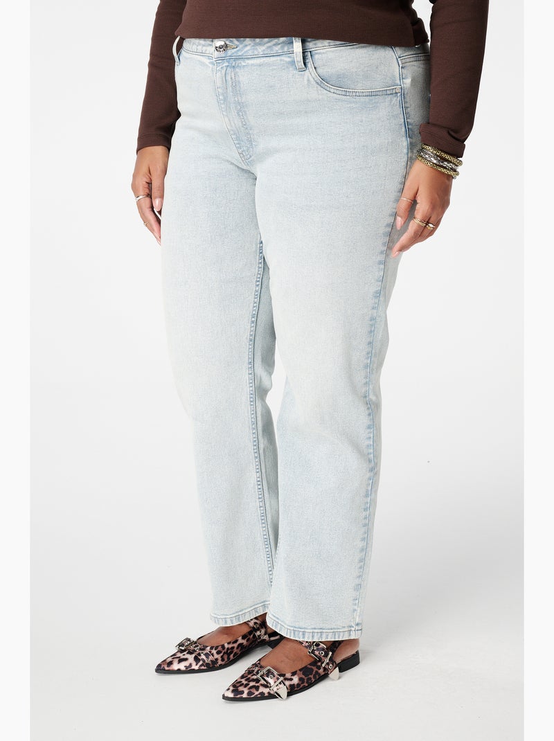 Ms mode jean droit lily Bleu denim - Kiabi
