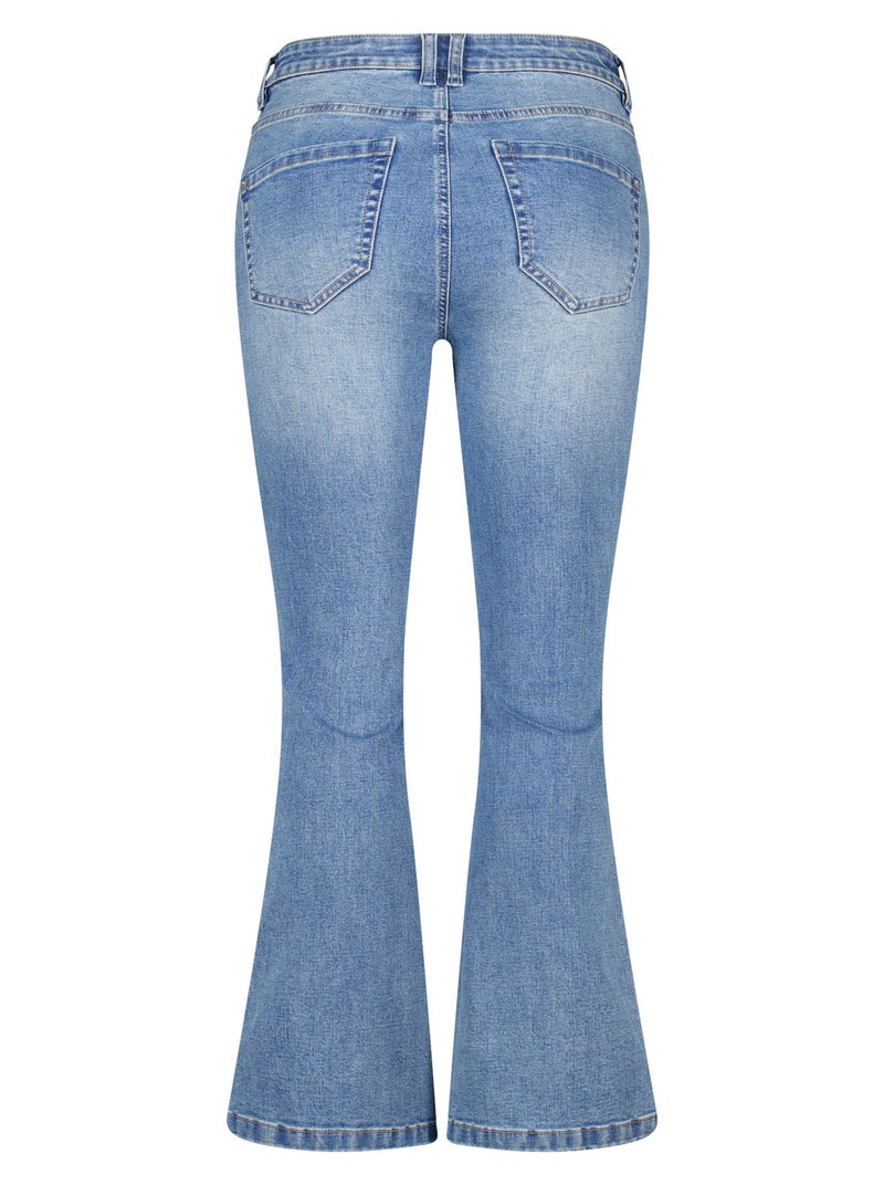 MS MODE Jean Jean à jambe évasée JASMIN Bleu denim - Kiabi