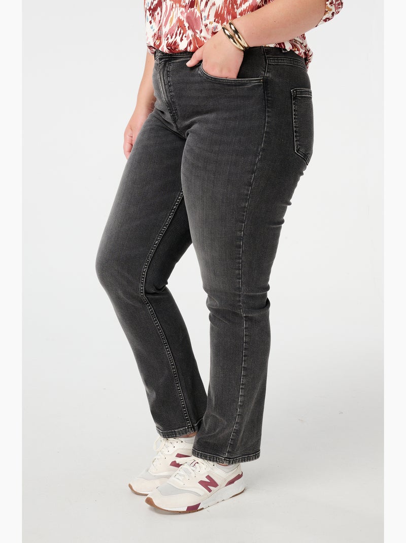 MS MODE Jean Jean à jambes droites LILY Gris - Kiabi