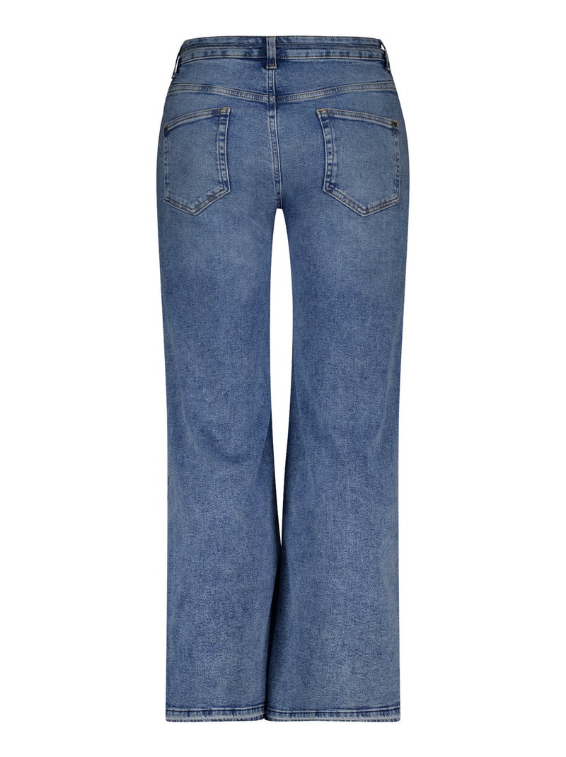 MS MODE Jean Jean à jambes évasées avec cordon - Bleu denim - Grandes