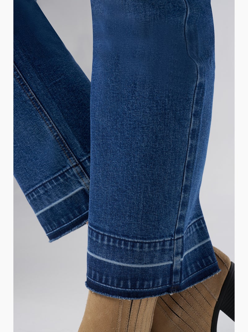 MS MODE Jean Jean cropped droit Bleu roi - Kiabi