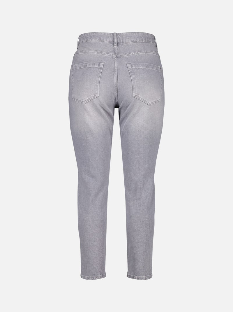 MS MODE Jean Jean droit avec clous Gris - Kiabi