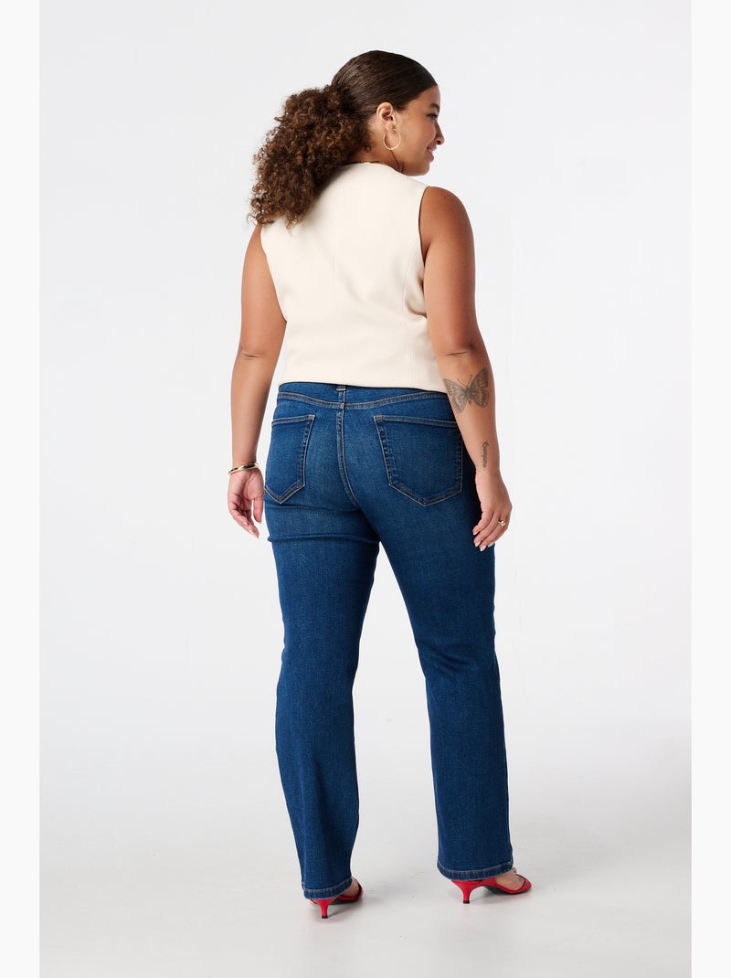 MS MODE Jean Jean droit Bleu foncé - Kiabi