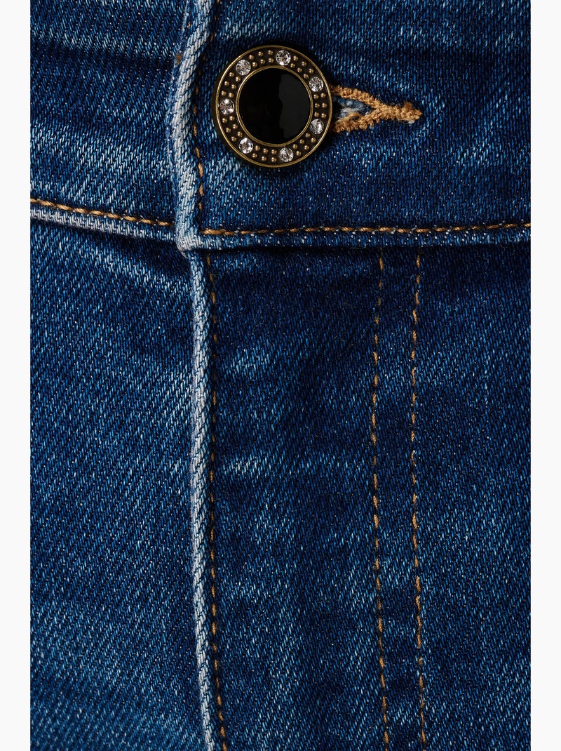 MS MODE Jean Jean droit Bleu foncé - Kiabi