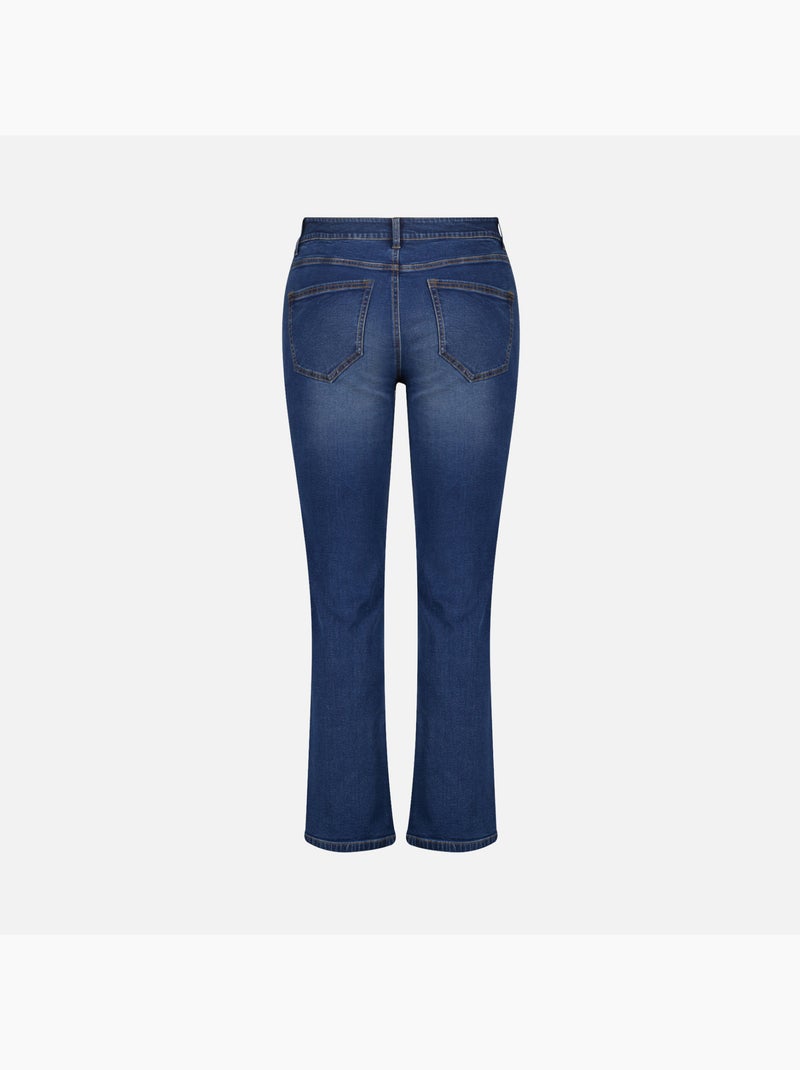 MS MODE Jean Jean droit LILY Bleu denim - Kiabi