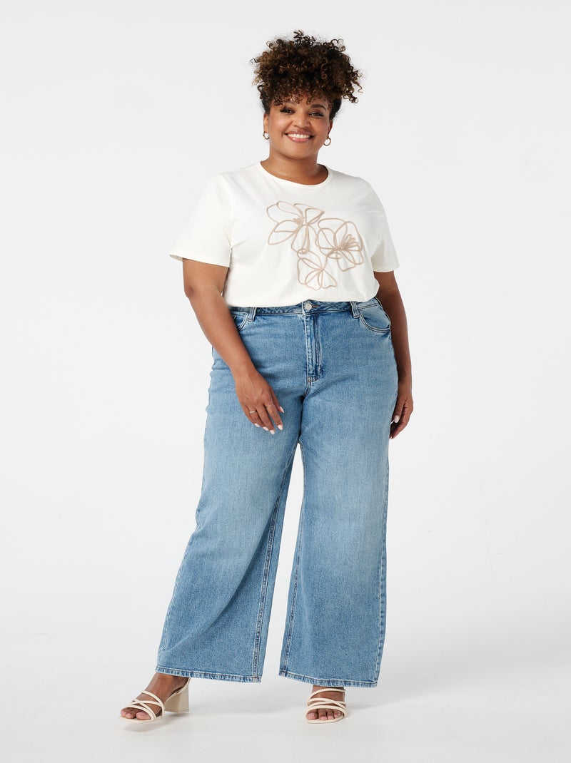 MS MODE Jean Jean évasé IVY Bleu Bleu marine - Kiabi
