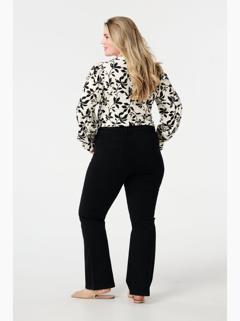 MS MODE Jean Jean évasé JASMIN Noir - Kiabi