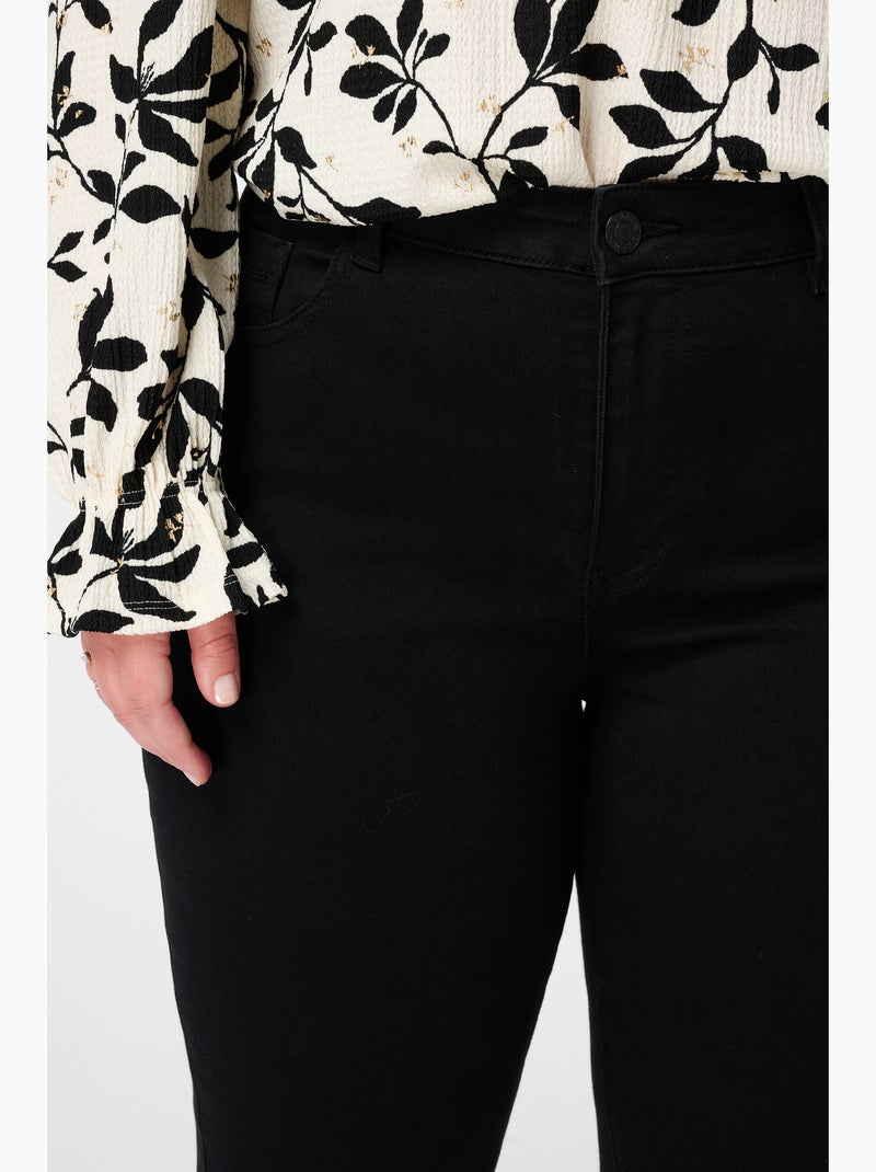 MS MODE Jean Jean évasé JASMIN Noir - Kiabi