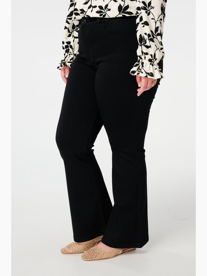 MS MODE Jean Jean évasé JASMIN Noir - Kiabi